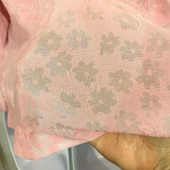 J.H. Collectible Petite Pink Sheer Floral Top - Picture 5 of 6